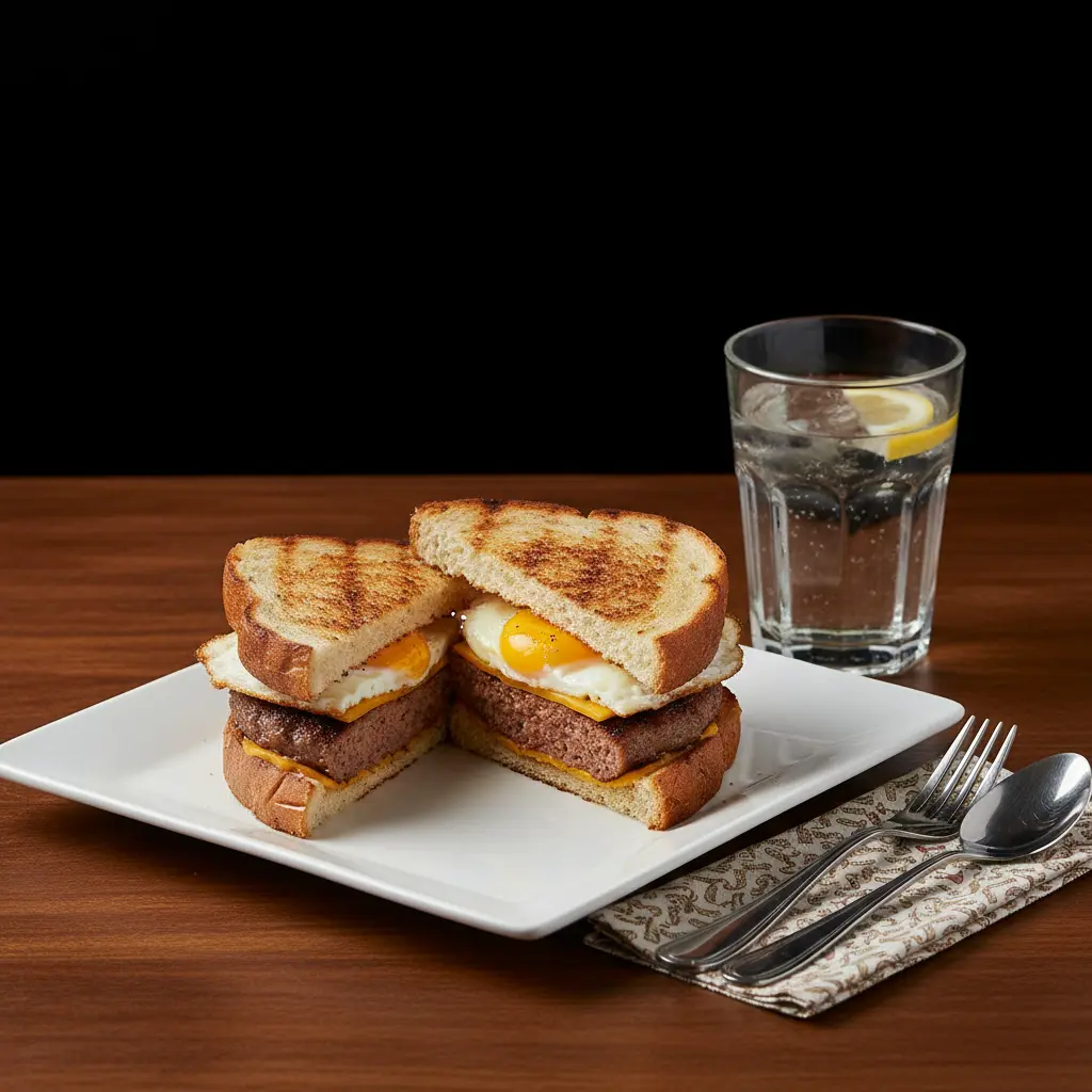 Sausage egg and Cheese sandwich - Edited Sausage Egg & Cheese - Image 1